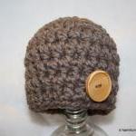 Chunky button beanie