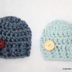 Chunky button beanie
