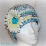 Crochet Cloche With Silk F..