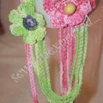 Crochet flower necklace