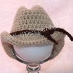 Crochet baby cowboy hat