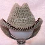 Crochet baby cowboy hat