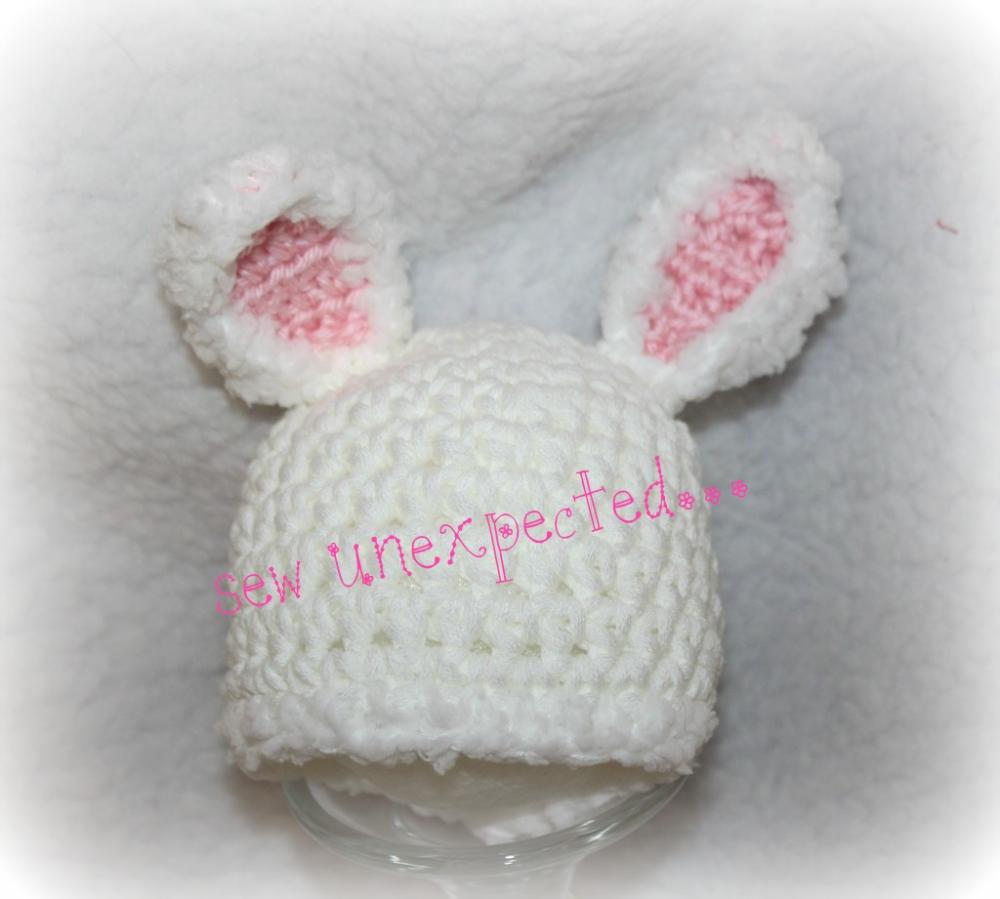SHELL STITCH CROCHET CHILD'S CARDIGAN  HAT BUNNY HOP - BABY OR