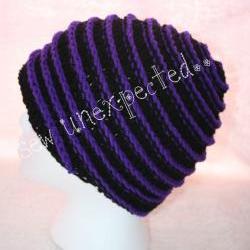 Spiral crochet beanie