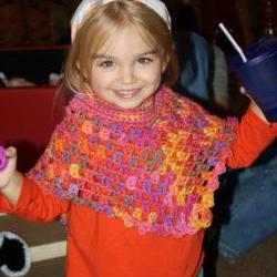 Child's crochet poncho