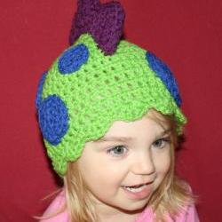 Crochet dinosaur beanie