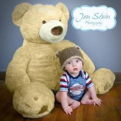 Crochet teddy bear hat