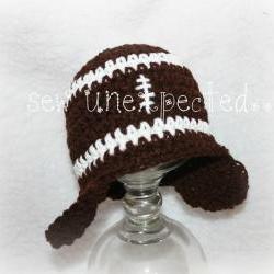 Crochet football beanie