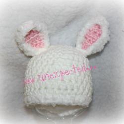 Crochet bunny hat