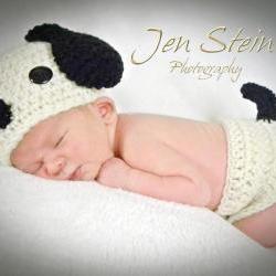 Puppy dog hat and diaper cover set